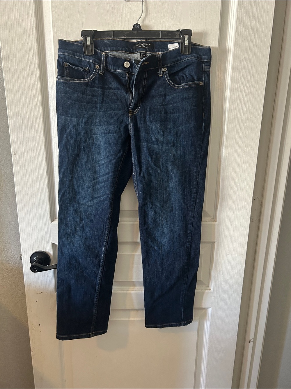 Banana Republic Women's Straight Leg Jeans in Dark Indigo